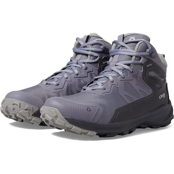 Oboz Womens Katabatic Mid B-Dry Hiking Shoes US 8 EU 38.5 Grey Waterproof NIB